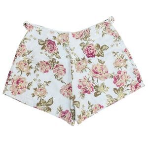 Posse Linen Pink Floral Shorts Size Medium